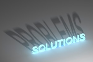 Problem Solved, Shiny Solutions Word with Problems Shadow
